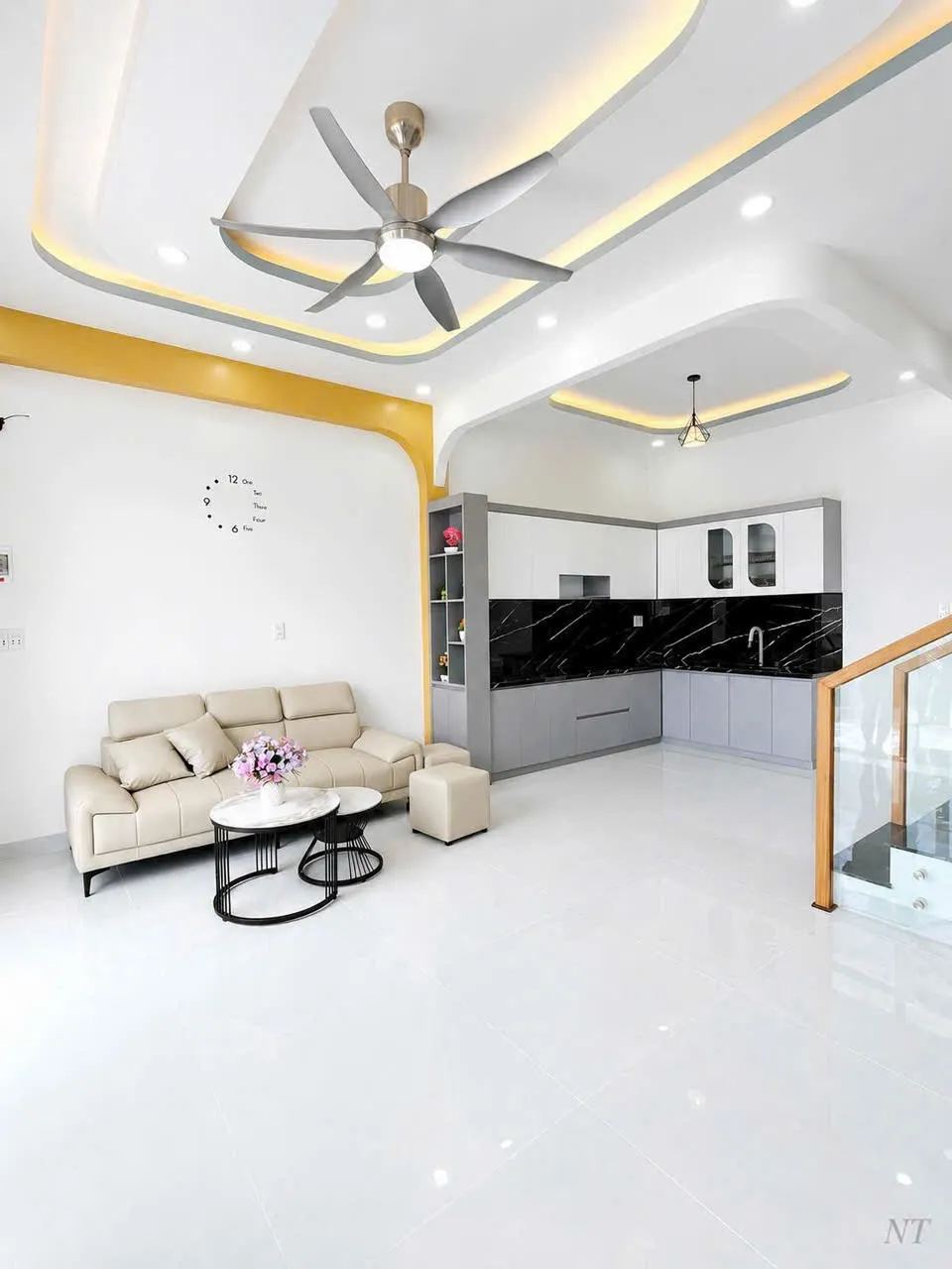 Nhà 1 trệt 1 lầu 77m² sân ô tô, 3PN 2WC, sổ hồng riêng – Diên Phú – ảnh 2