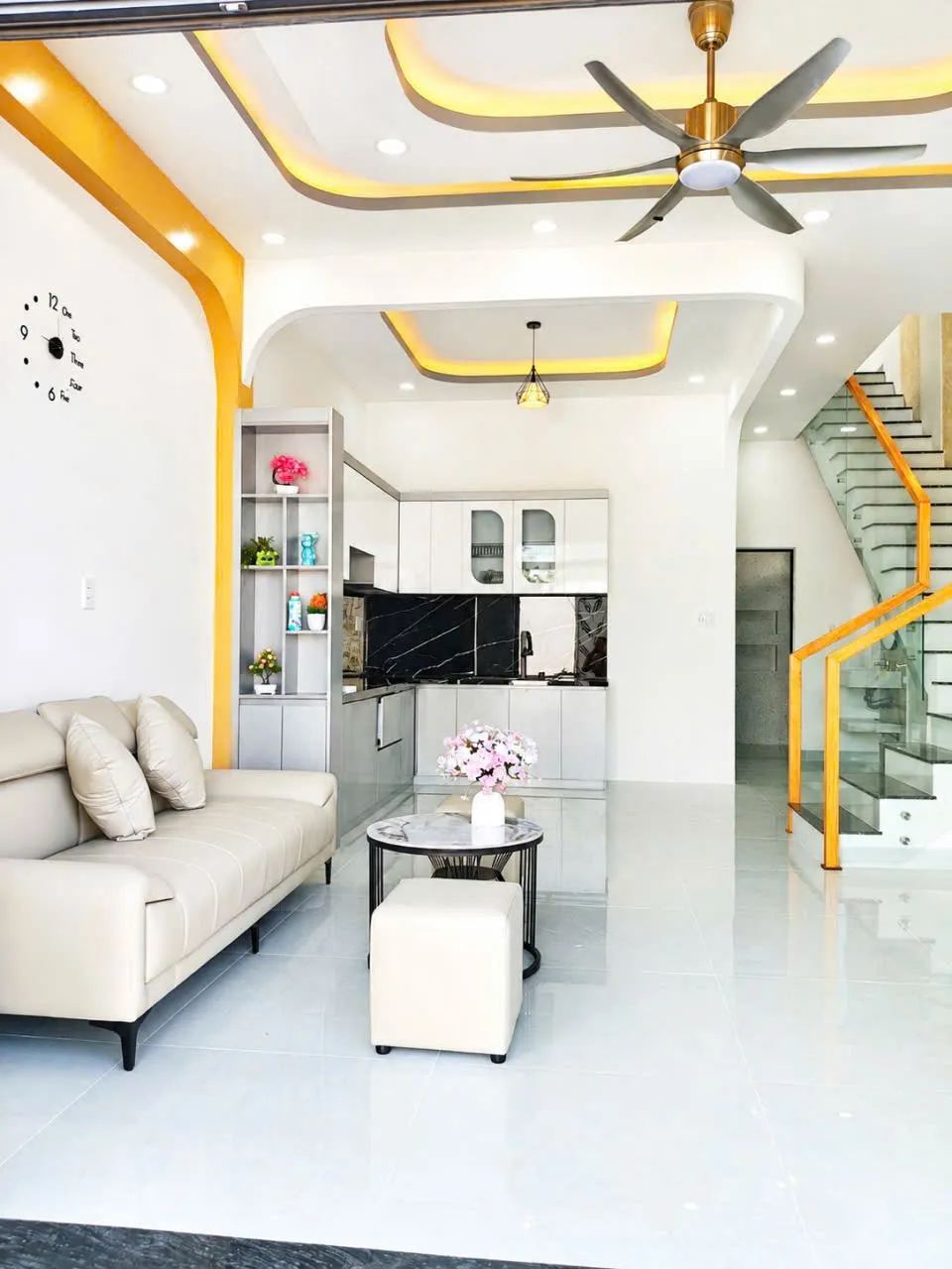 Nhà 1 trệt 1 lầu 77m² sân ô tô, 3PN 2WC, sổ hồng riêng – Diên Phú – ảnh 6