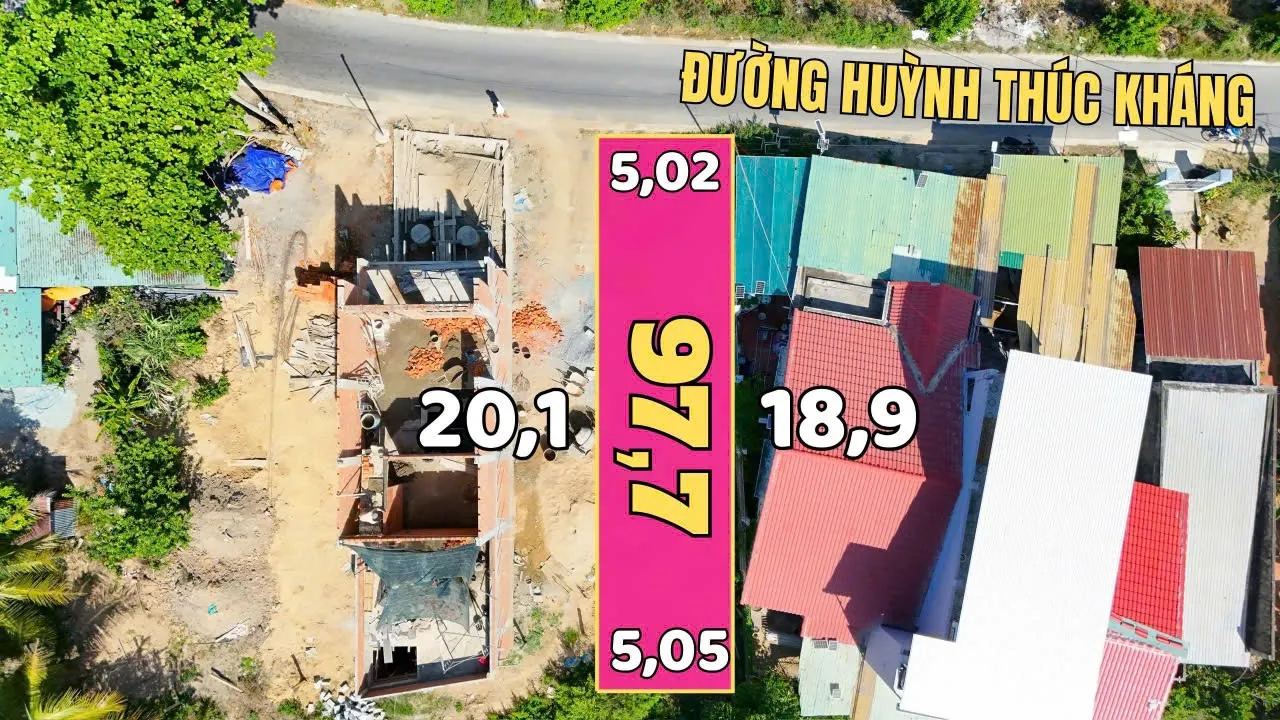 Đất mặt tiền Huỳnh Thúc Kháng 97,7m² full thổ cư, sổ riêng 2026 – Diên An – ảnh 2