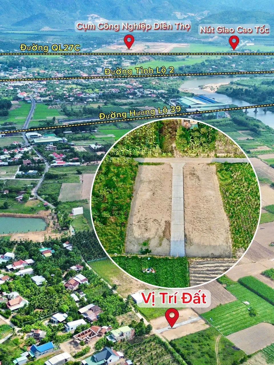 Lô đất 72–100m² sổ thổ cư từng lô, từ 346 triệu – Diên Phước, Diên Khánh