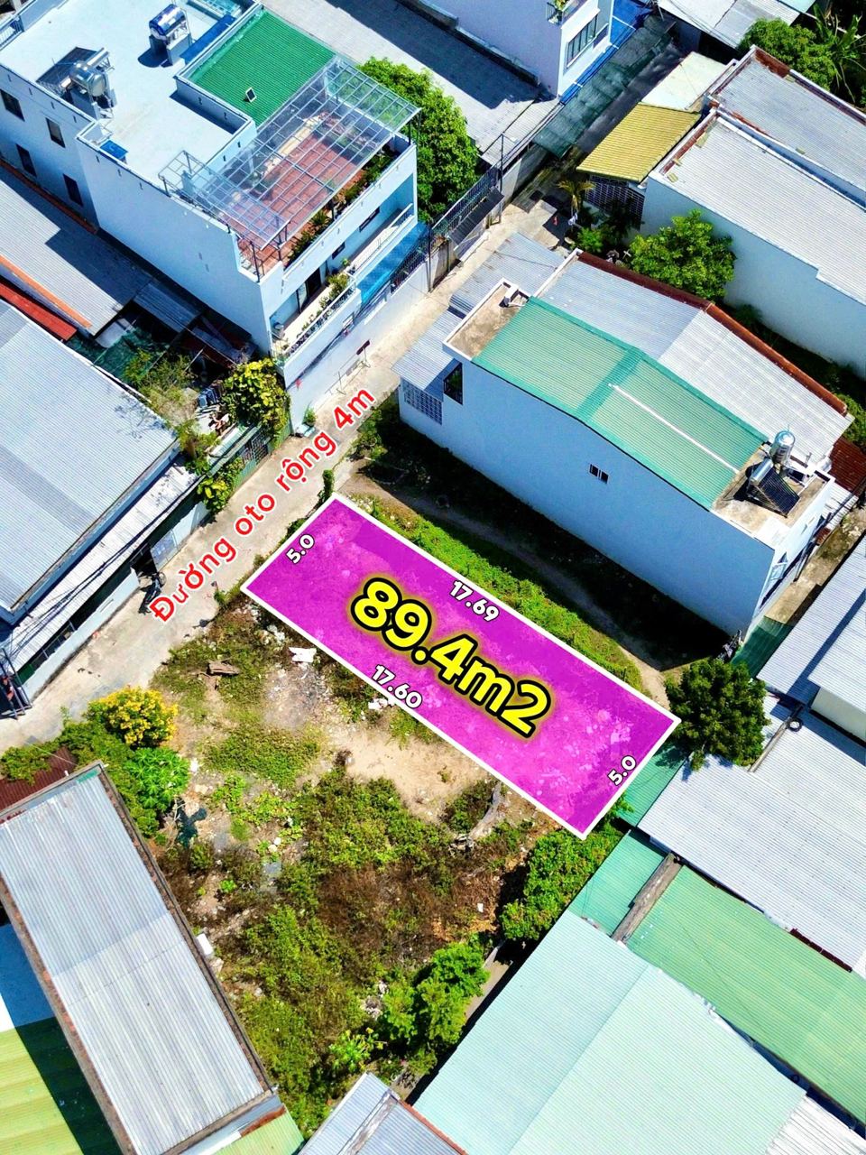 Đất 89,4m² ngang 5m hẻm ô tô tổ 5 Vĩnh Điềm, sau nhà hàng Hoàng Lan, cách… – ảnh 1